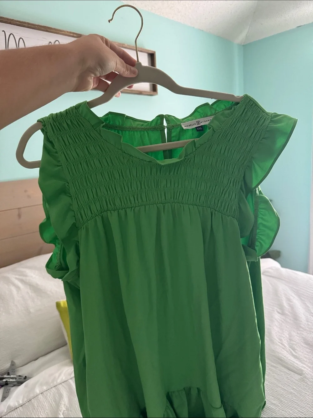 NWT Michele McDowell green dress 2x